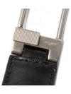 Silver Hardware Mini Monogram Leather Key Holder Black - SAINT LAURENT - BALAAN 6