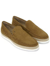 Men's Newbuck Logo Embossed Slip-On Loafers Brown - TOD'S - BALAAN.