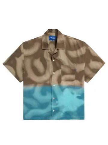 Mundo Awake New York Deep Dyed Camp Shirt Brown Blue - AWAKE NY - BALAAN 1