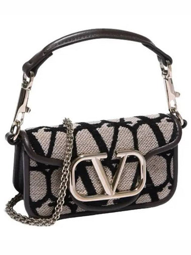 Micro Loco Toile Econograph Chain Bag - VALENTINO - BALAAN 1