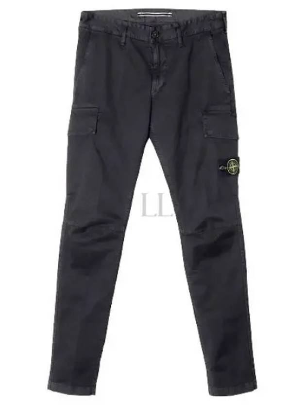 Wappen Patch Cargo Straight Pants Black - STONE ISLAND - BALAAN 2