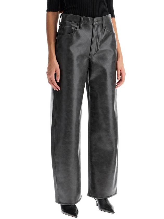 Agold Women s Recycled Leather Straight Pants Gray - AGOLDE - BALAAN 3