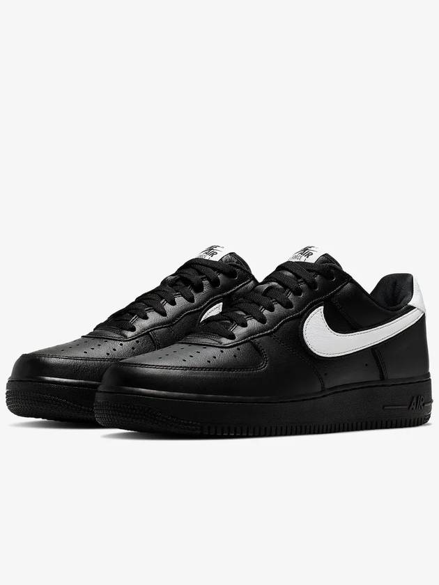 Air Force 1 QS Low Top Sneakers Black White - NIKE - BALAAN 4