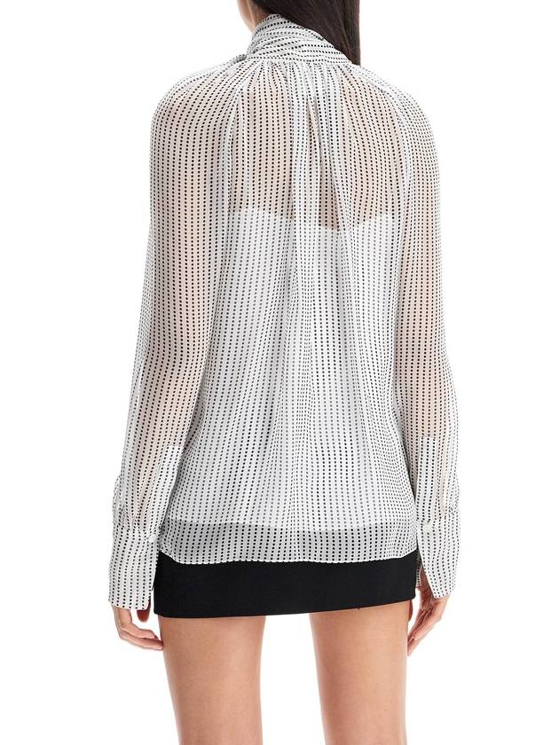 silk polka dot blouse with lavall - GIVENCHY - BALAAN 3