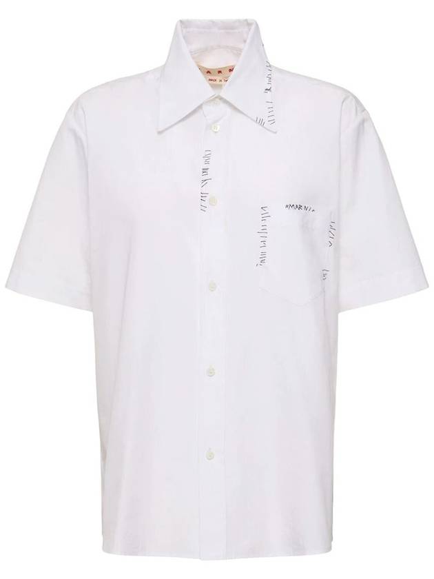 Marni Cotton Poplin Shirt With Logo - MARNI - BALAAN 1