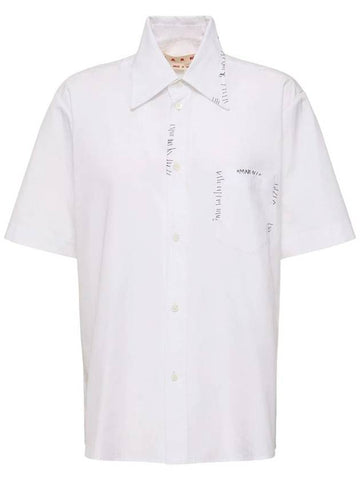 Marni Cotton Poplin Shirt With Logo - MARNI - BALAAN 1