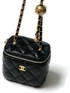 24 Year Gold Ball Vanity Bag Square Black AP1447 B18602 94305 WOC - CHANEL - BALAAN 1