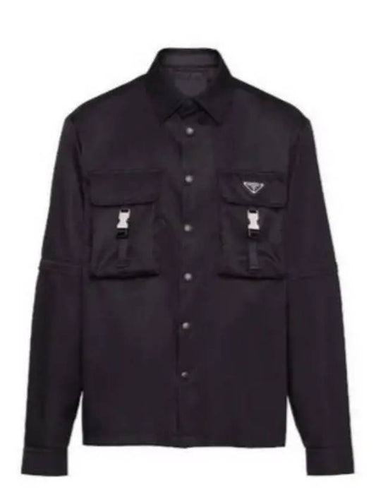 Re-Nylon Shirt Jacket Black - PRADA - BALAAN 2