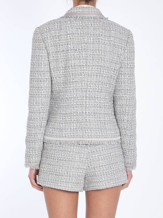 Jacket in grey lamé bouclé - DOLCE&GABBANA - BALAAN 4