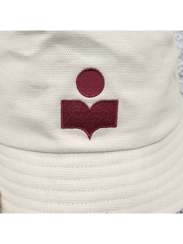 HALEY Logo Bucket Hat Hat Ecru Red CU001XFA A1C09A ECRD - ISABEL MARANT ETOILE - BALAAN 5