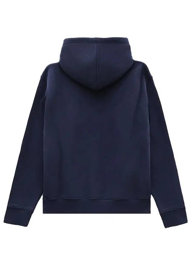 Small Heart Logo Cotton Hoodie Blue - AMI - BALAAN 9