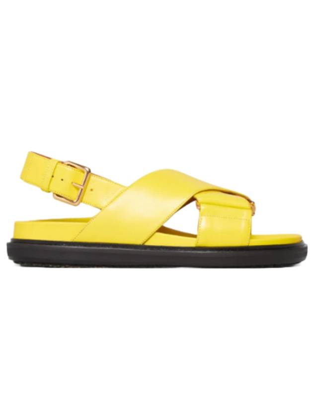 Fussbett Leather Sandals Yellow - MARNI - BALAAN 1