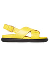 Fussbett Leather Sandals Yellow - MARNI - BALAAN 1