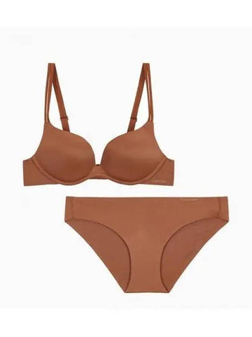 UNDERWEAR Women s Liquid Touch AF Bra Panty Set Brown - CALVIN KLEIN - BALAAN 1