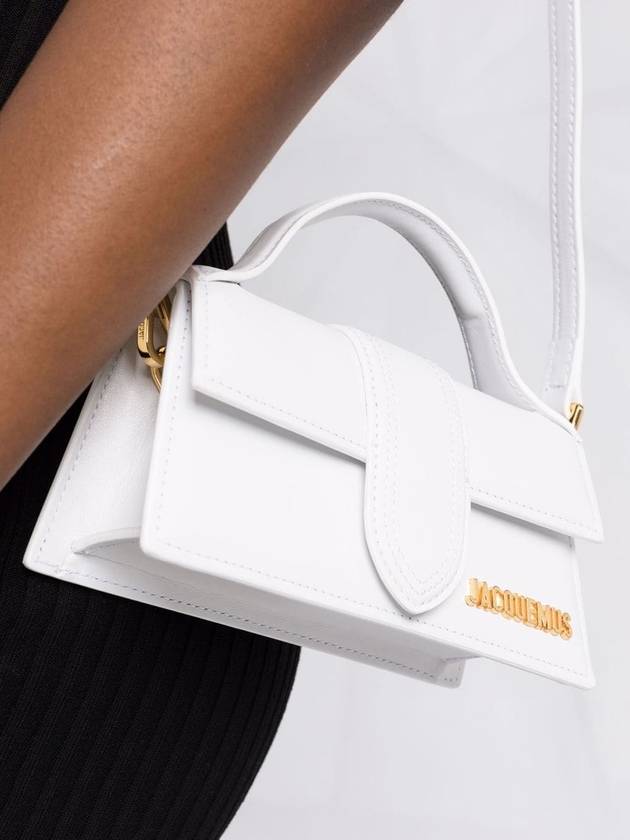 Le Bambino Gold Hardware Logo Mini Tote Bag White - JACQUEMUS - BALAAN 4