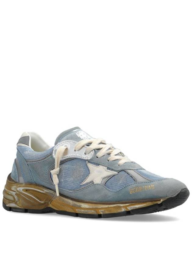 Dad Mesh Suede Tab Low Top Sneakers Blue - GOLDEN GOOSE - BALAAN 3