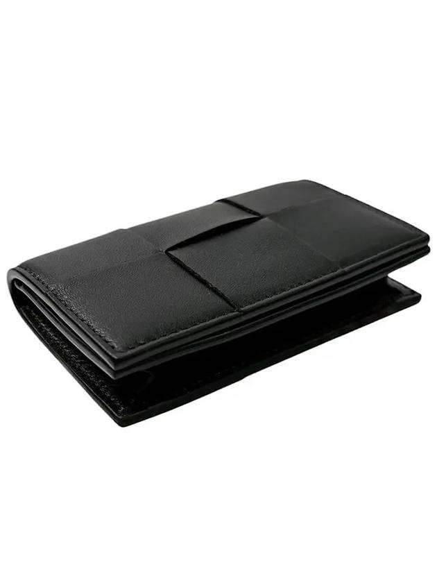 Intrecciato Flap Card Wallet Black - BOTTEGA VENETA - BALAAN 3