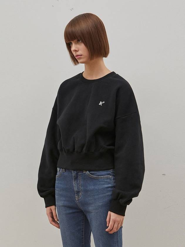 Steady Crop Sweatshirt Black - RYUL+WAI: - BALAAN 1