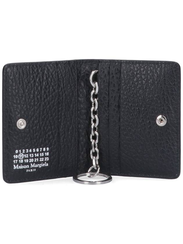 4 Stitch Keyring Card Wallet Black - MAISON MARGIELA - BALAAN 3