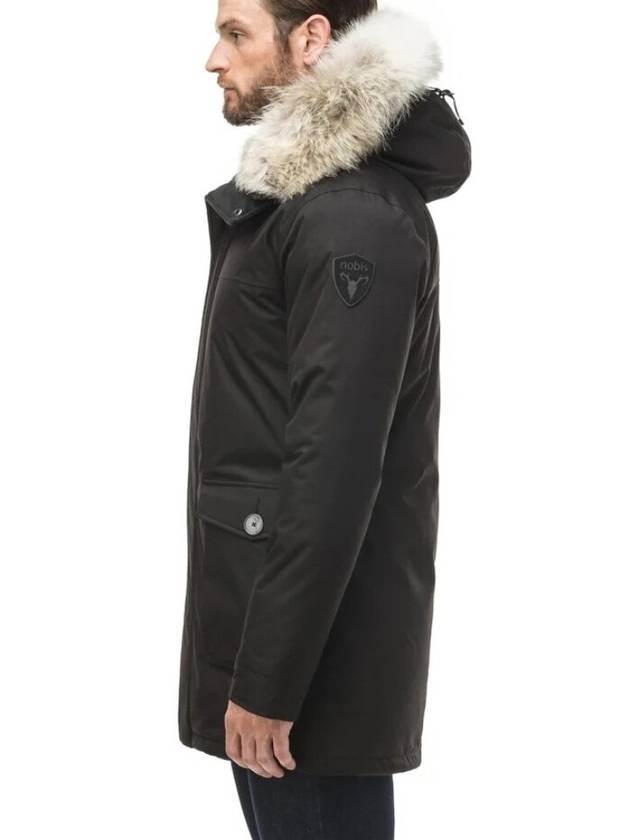 Yves Hooded Fur Padded Parka Black - NOBIS - BALAAN 3