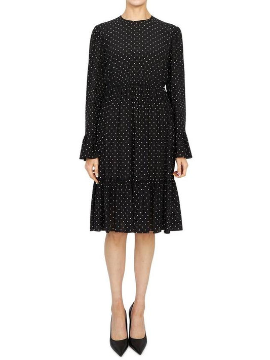 Polka Dot GG Silk Midi Dress Black - GUCCI - BALAAN 2