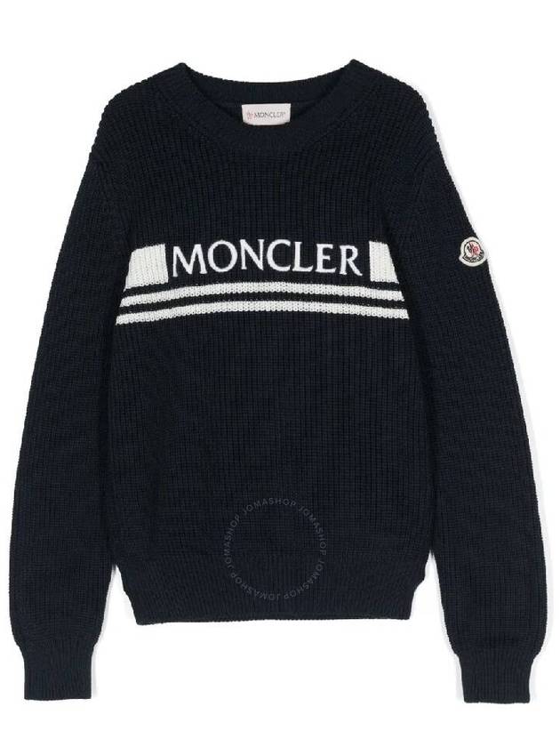 Moncler Boys Embroidered Logo Knitted Sweater, Size 10Y - MONCLER - BALAAN 1