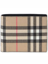 E Canvas Vintage Check Half Wallet Beige - BURBERRY - BALAAN 3