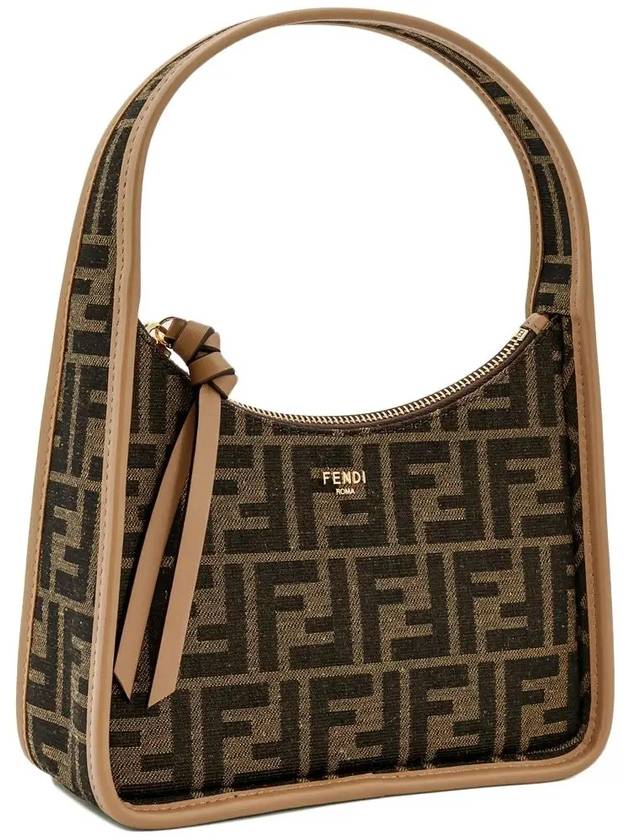 Pendesense FF Fabric Mini Shoulder Bag Brown - FENDI - BALAAN 5