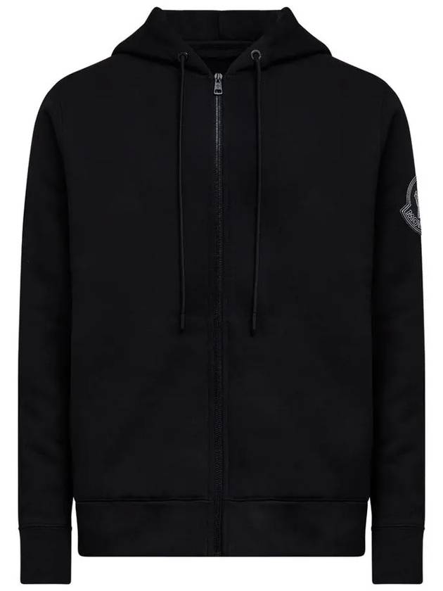 Genius Big Logo Patch Brushed Hood Zipup Black 8G000 10 809KX 999 - MONCLER - BALAAN 1