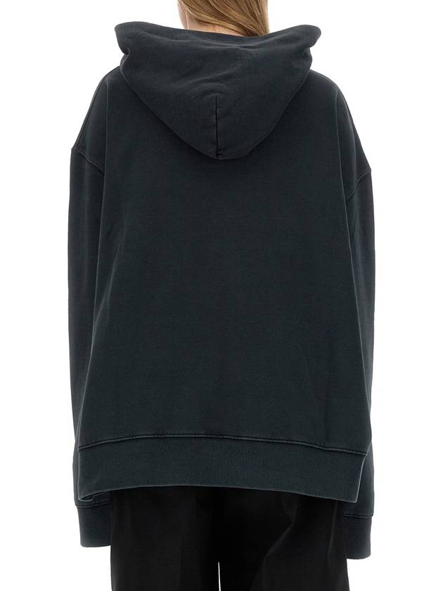 Reverse Logo Cotton Hoodie Black - MAISON MARGIELA - BALAAN 5