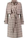 checked wool trench coat - GANNI - BALAAN 1