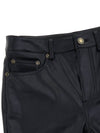 Zipper Faux Leather Skinny Pants Black - MICHAEL KORS - BALAAN 5