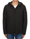 Soft shell hooded jacket black - STONE ISLAND - BALAAN 3