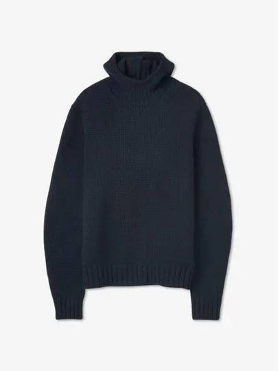 Texture Hooded Knit Top Navy - BOTTEGA VENETA - BALAAN 2