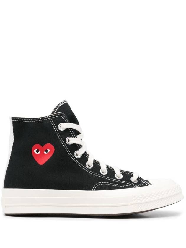 Comme Des Garçons Play X Converse Small Red Heart High-Top Sneakers Shoes - COMME DES GARCONS PLAY - BALAAN 1