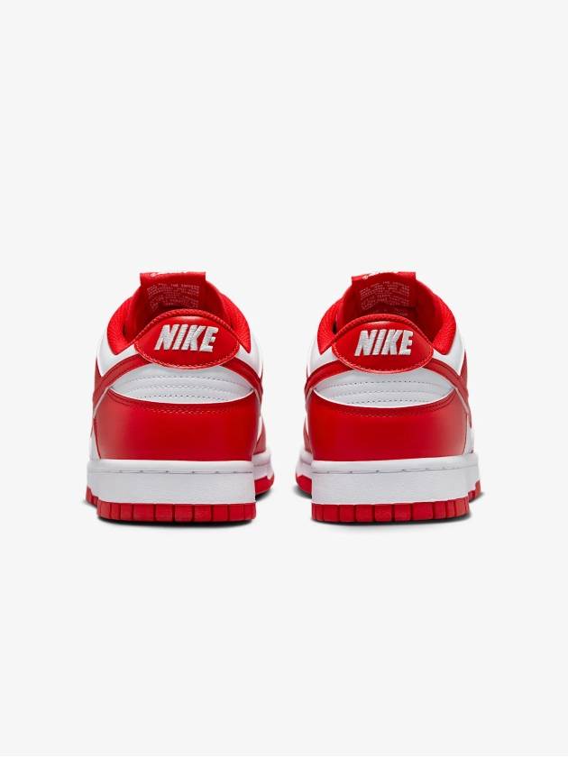 Dunk Retro Low Top Sneakers White University Red - NIKE - BALAAN 7