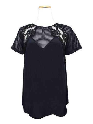 Midnight blue lace top 44 55 - REBECCA TAYLOR - BALAAN 1