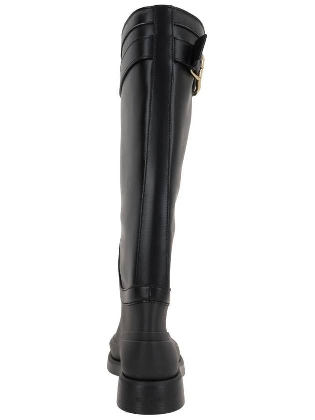 V Logo Bold Edition Long Boots Black - VALENTINO - BALAAN 6