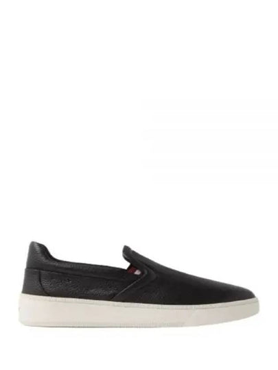 Raise Grained Leather Slip-Ons Black - BALLY - BALAAN 2