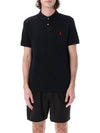 Men's Red Embroidered Logo Polo Shirt Black - POLO RALPH LAUREN - BALAAN 2