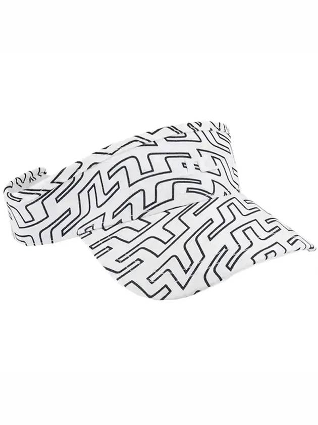 Bone Print Visor White Outline Bridge Swirl - J.LINDEBERG - BALAAN 2