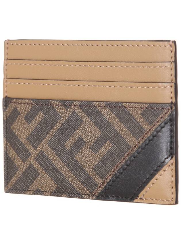 FF Logo Card Wallet Brown - FENDI - BALAAN 3