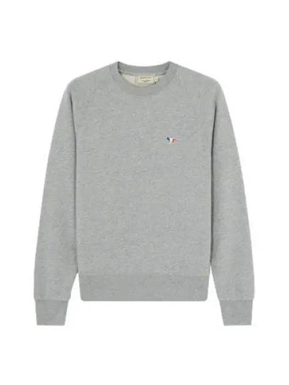 Tricolor Fox Patch Adjusted Sweatshirt Gray - MAISON KITSUNE - BALAAN 2