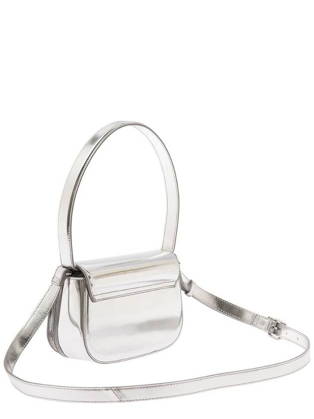 1DR Mirrored Leather Shoulder Bag Silver - DIESEL - BALAAN 4