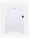 Logo Patch Crewneck Knit Top White - STONE ISLAND - BALAAN 2