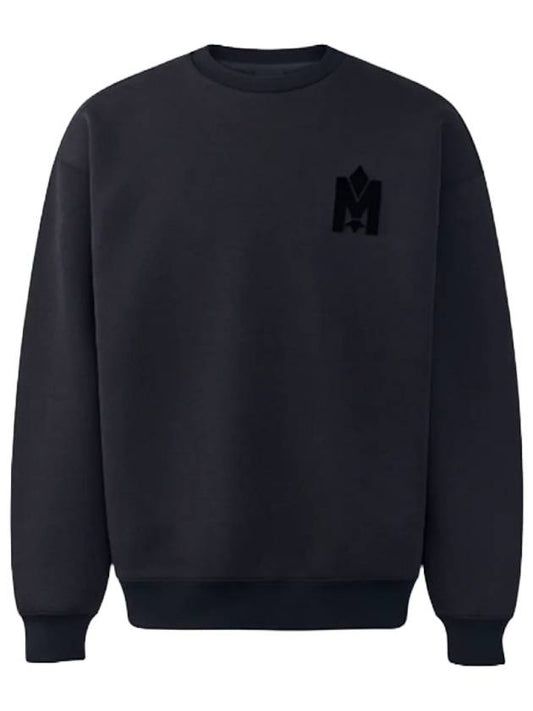 Max Crew Neck Double Face Jersey Sweatshirt Black - MACKAGE - BALAAN.