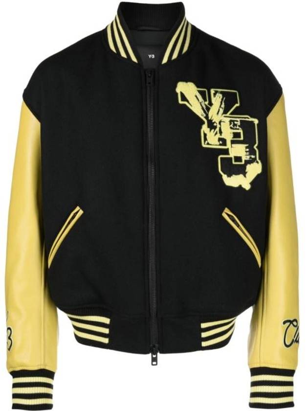 Letterman Striped Bomber Jacket Yellow - Y-3 - BALAAN 2