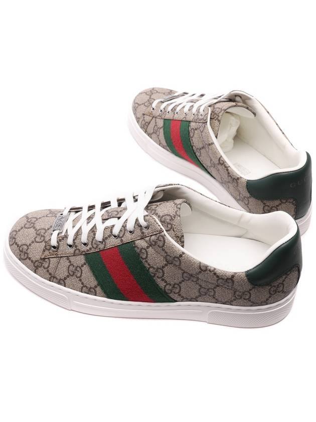 Ace GG Supreme Canvas Low Top Sneakers Beige - GUCCI - BALAAN 7