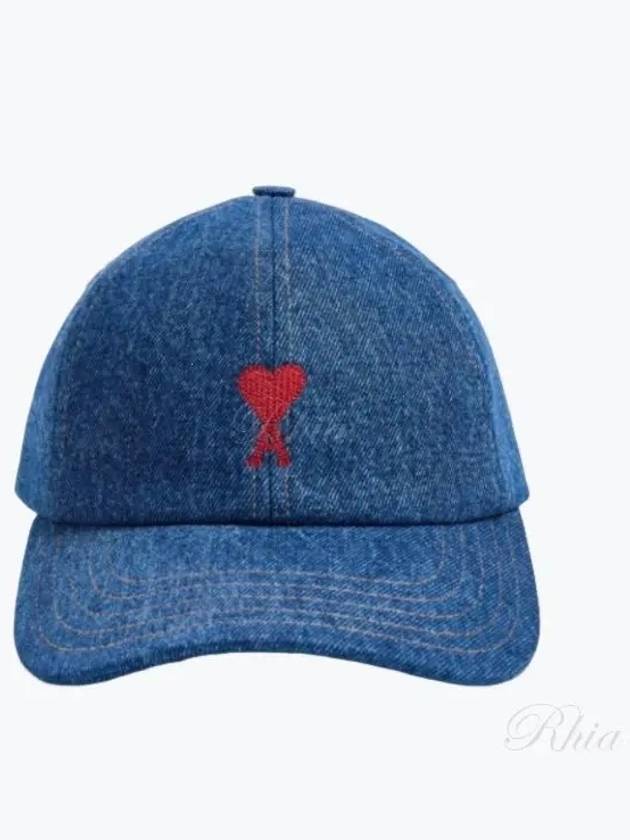 De Coeur Denim Ball Cap Blue - AMI - BALAAN 2