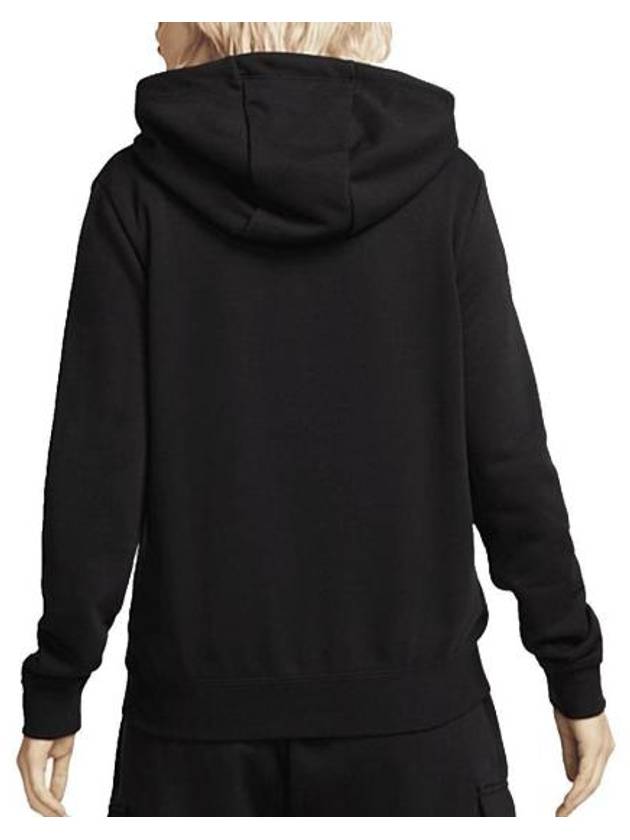 Sportswear Club Fleece Funnel-Neck Hoodie Black - NIKE - BALAAN 3